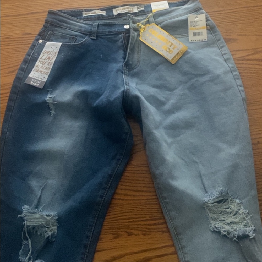 2 tone mom jeans